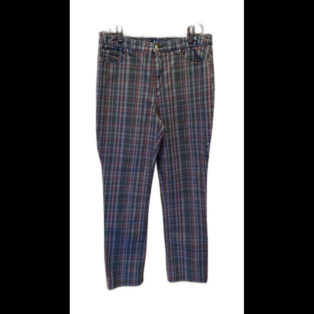 Charter Club Jean Shop Lexington Straight Plus Size 14 Plaid‎ Womens Pants